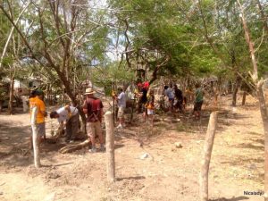 Building the fence at the Family Wellness Center